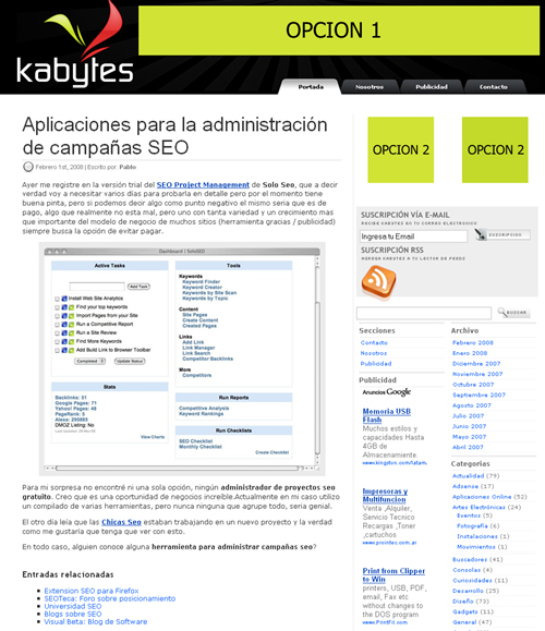 Publicidad en Kabytes