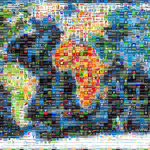 Mundo creado con logos de sitios 2.0