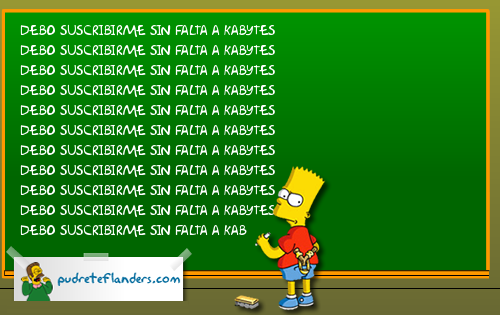 pizarra bart simpsons