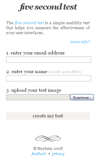 test usabilidad 5 seg
