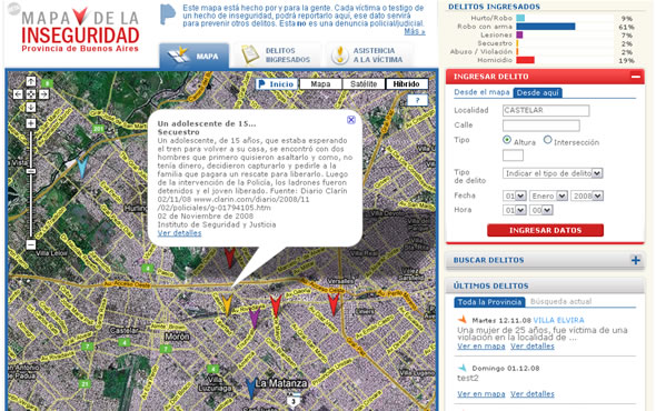 sitio web mapa inseguridad