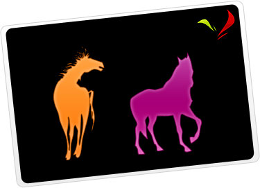 Photoshop custom shapes de caballos