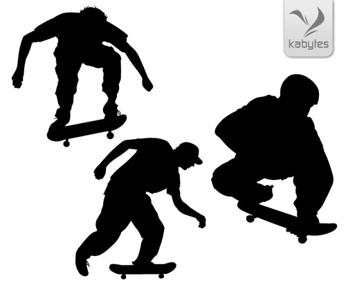 Siluetas de skaters