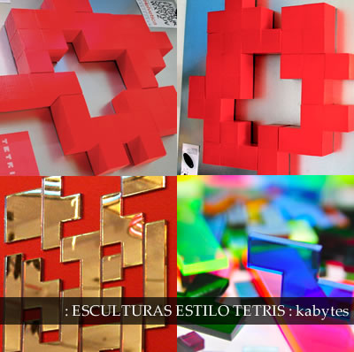 Esculturas estilo tetris