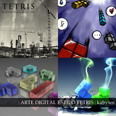 Arte digital estilo Tetris