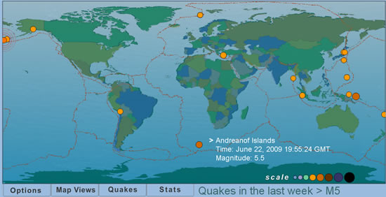 terremotos tiempo real