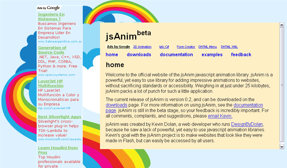 fondo animado javascript