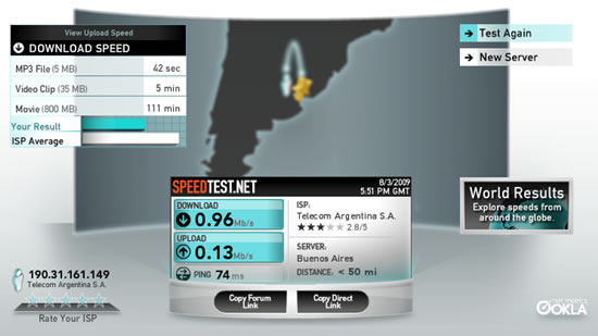 test velocidad en linea