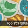 Iconos sociales de etiquetas despegadas estilo grunge