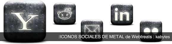 Iconos sociales de metal