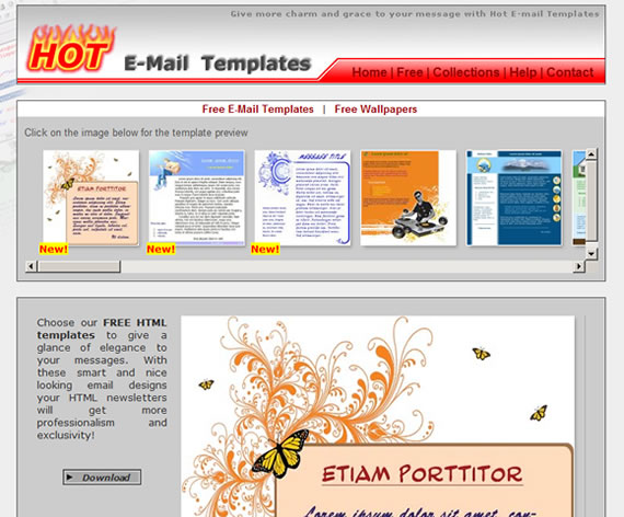 Hot HTML E-Mail Templates