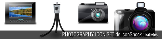 Iconos sobre fotografía