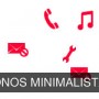 108 íconos minimalistas monocromáticos