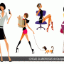 Vectores de chicas glamorosas