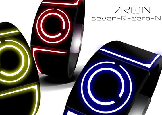 Reloj inspirado en Tron