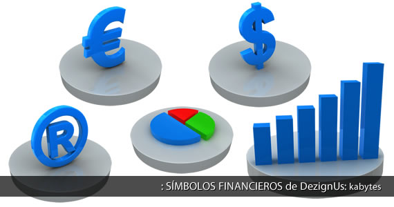 Iconos financieros en 3D