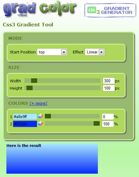 CSS3 Grad Generator