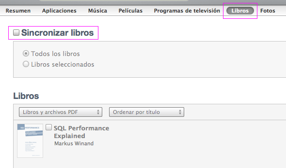 agregar libro itunes