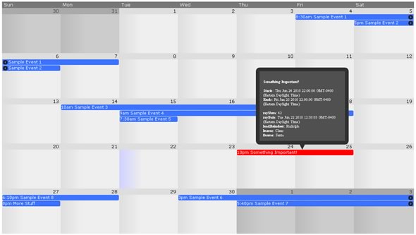 calendario jquery