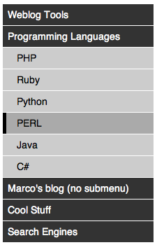 menú acordeón jQuery