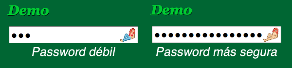 password seguridad jQuery