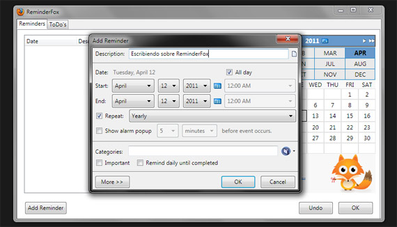 Calendarios para Firefox