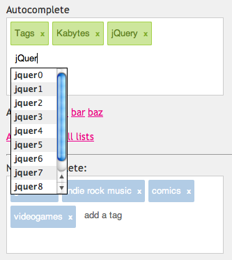 tags jQuery