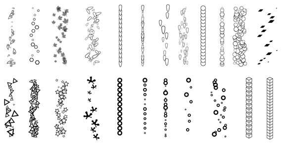 Muestrario de pinceles para Illustrator