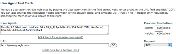 simular user agent