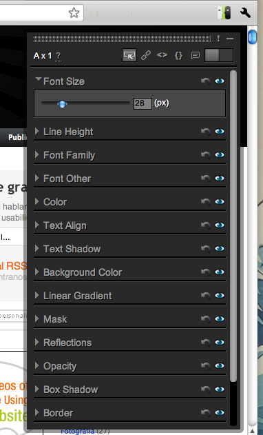 editar aspecto de un sitio directamente desde Chrome