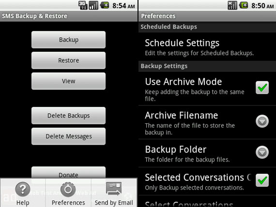 Backup de SMS en Android