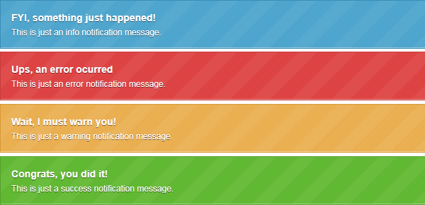 notificaciones jquery css3