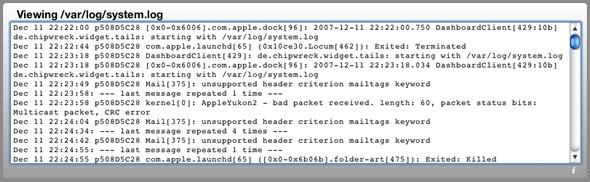 ver logs mac mamp