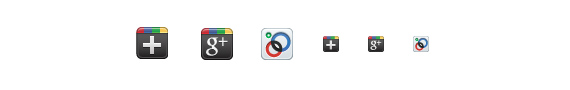 Iconos de Google Plus