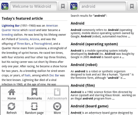 Wikipedia en Android