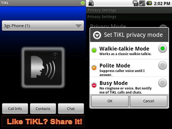 Push to talk en Android