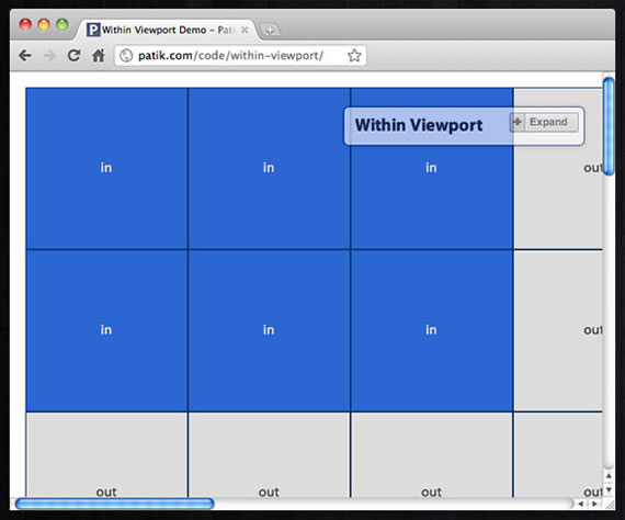 detectar elementos visibles con JavaScript y jQuery