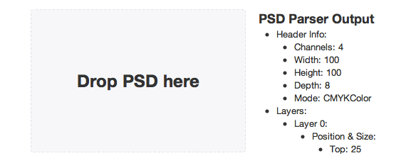 extraer la información de un archivo PSD con JavaScript