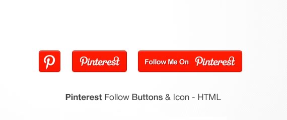 Vista previa de iconos sociales Pinterest