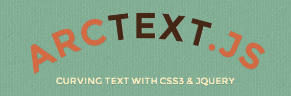 Texto Curvo CSS3 y jQuery