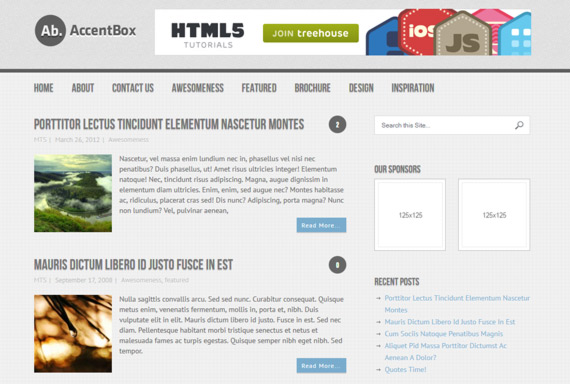 Theme para WordPress de dos columnas