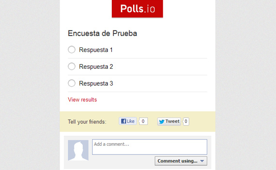 Encuestas para Facebook y Twitter