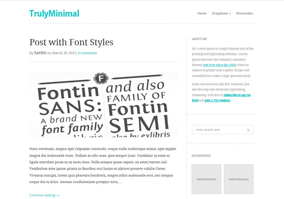 Theme minimalista para WordPress