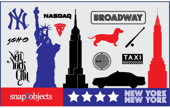 Vista previa de símbolos vectorizados de New York
