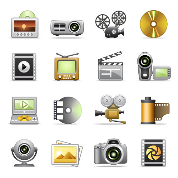 Vista previa de iconos multimedia