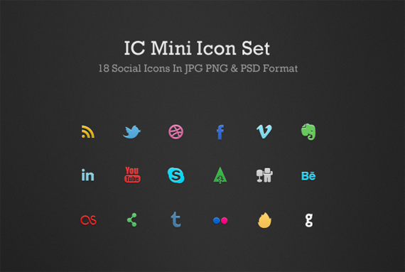 Mini iconos sociales