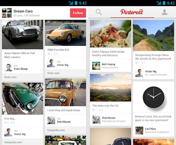 Pinterest para Android