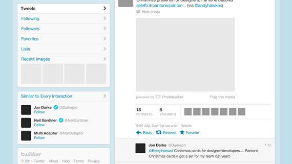Vista previa de GUI de Twitter en PSD