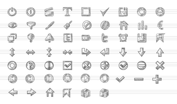 Iconos vectoriales sketch