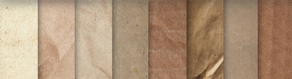 Vista previa de texturas de papeles con tonos tierra y dorados